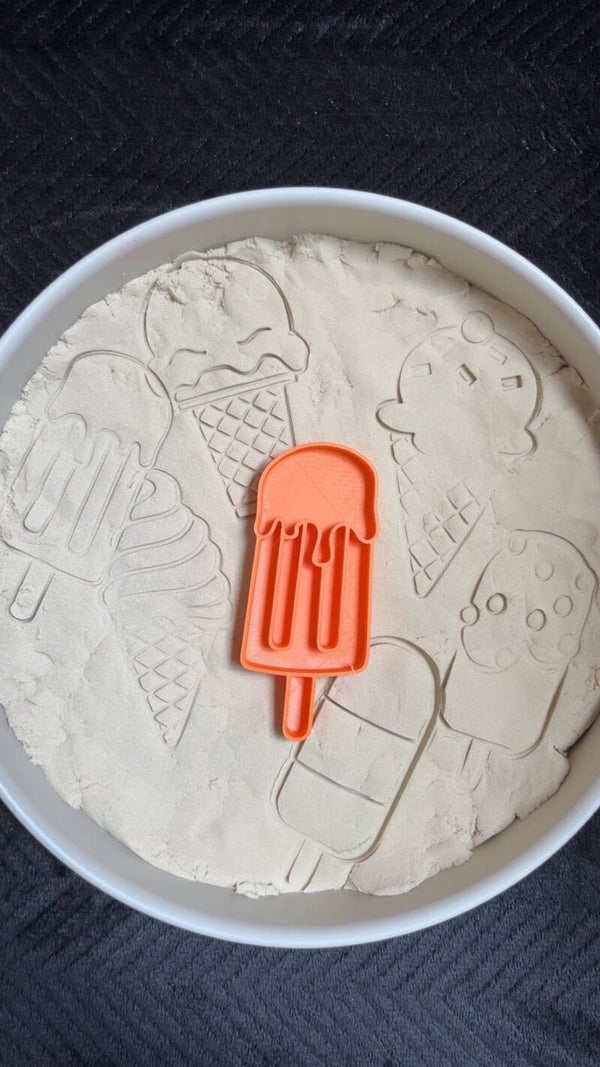 Vulvorm ijsje pasteloranje