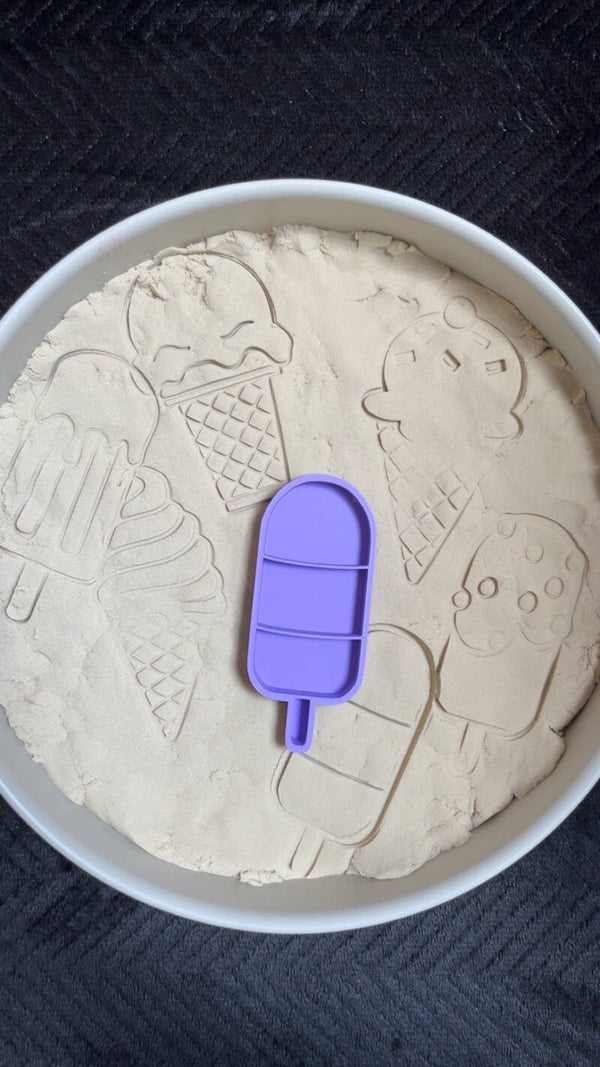 Vulvorm ijsje pastelpaars