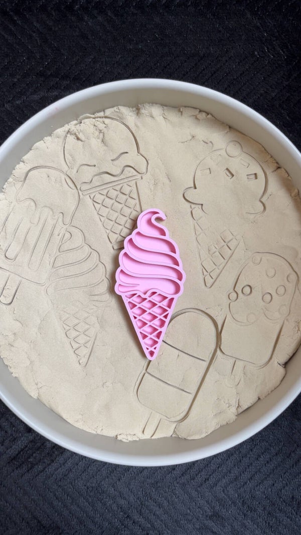 Vulvorm ijsje pastelroze