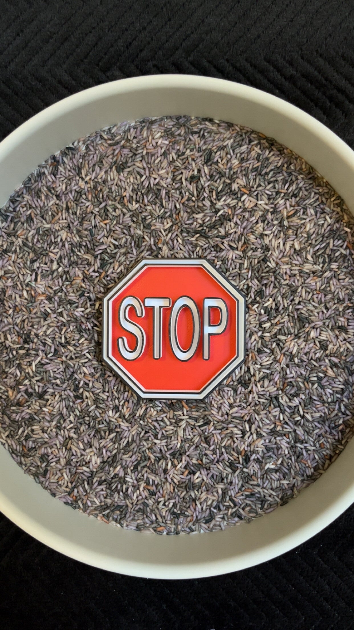 Vulvorm stopbord gekleurd