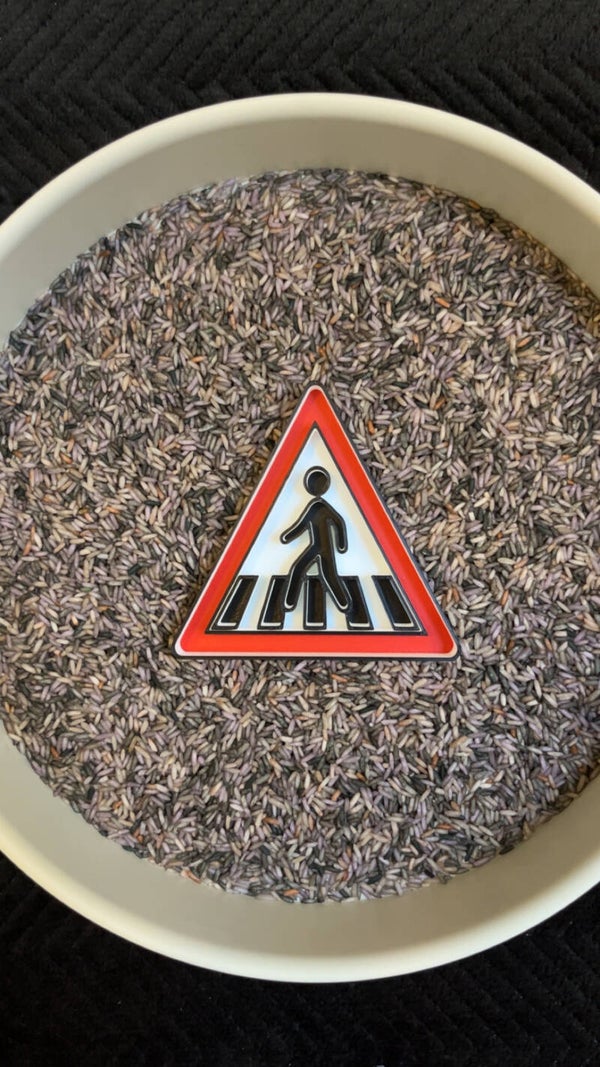 Vulvorm zebrapad gekleurd
