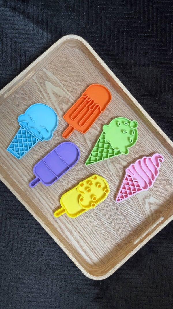 Vulvormen ijsjes pastel