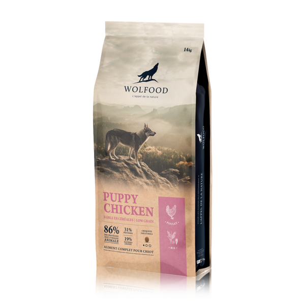 Croquettes chiot Wolfood puppy chicken 14kg