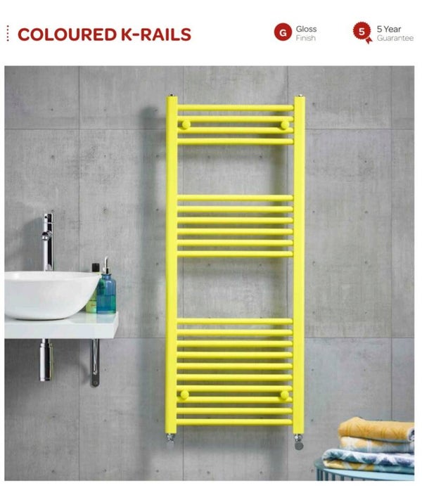 Coloured Towel radiators supply and install