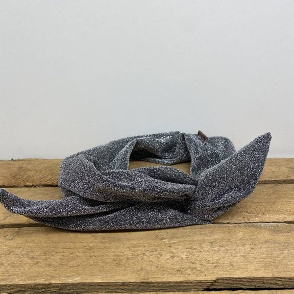 Hairjewelz haarband bandeau mini Glitter zwart