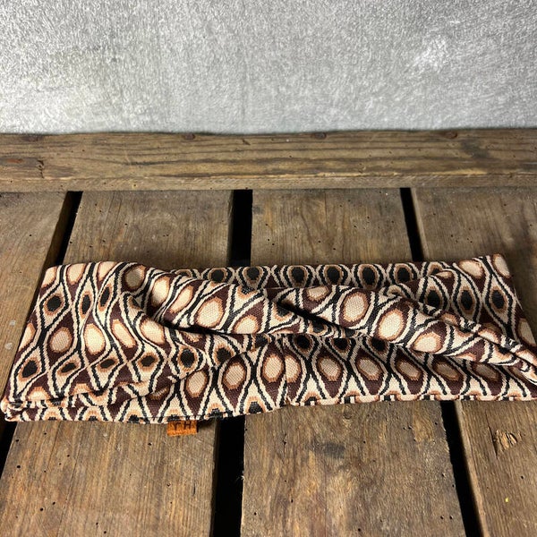 Hairjewelz haarband twist Retro Brown