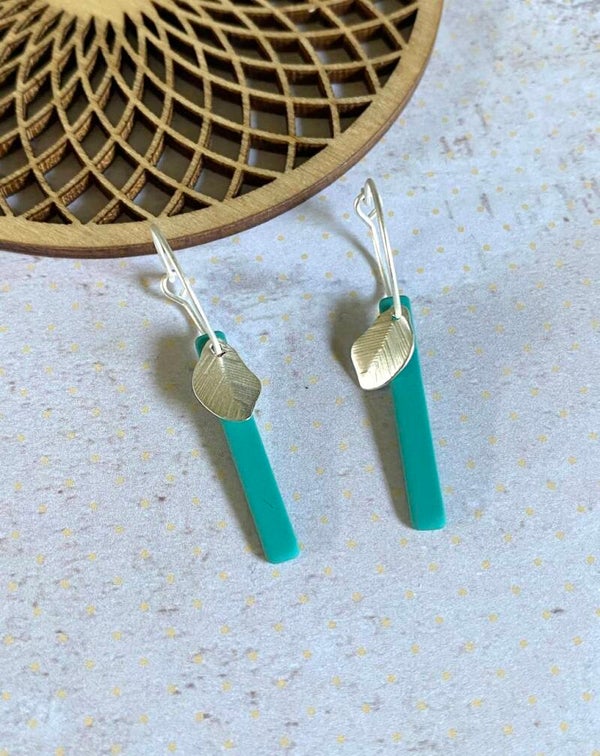 Hoops Amina turquoise - zilver