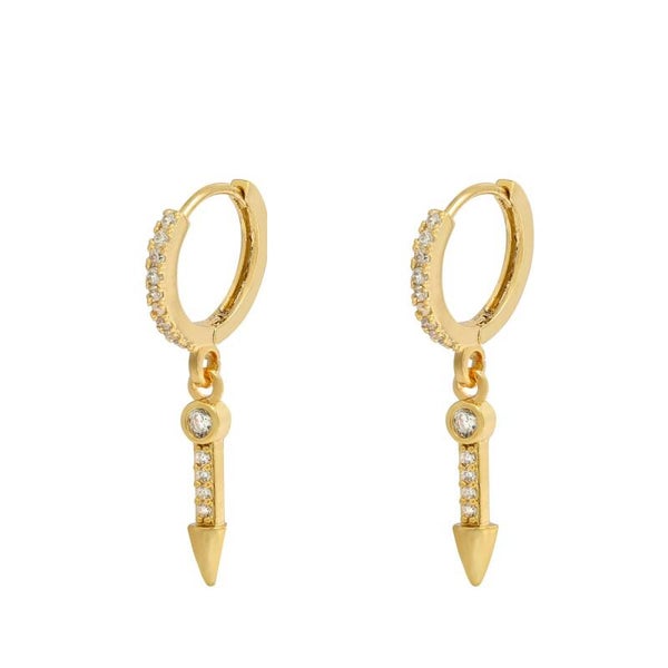 Hoops arrow rhinesrones goud