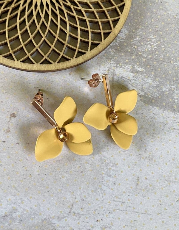 Oorbellen Perky Petals oker