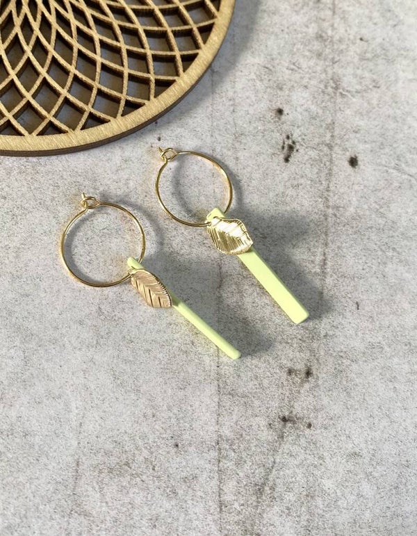 Hoops Amina mint - goud