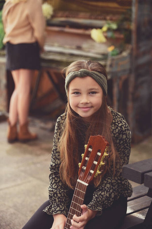 Baby/kids haarband bandeau Cably groen