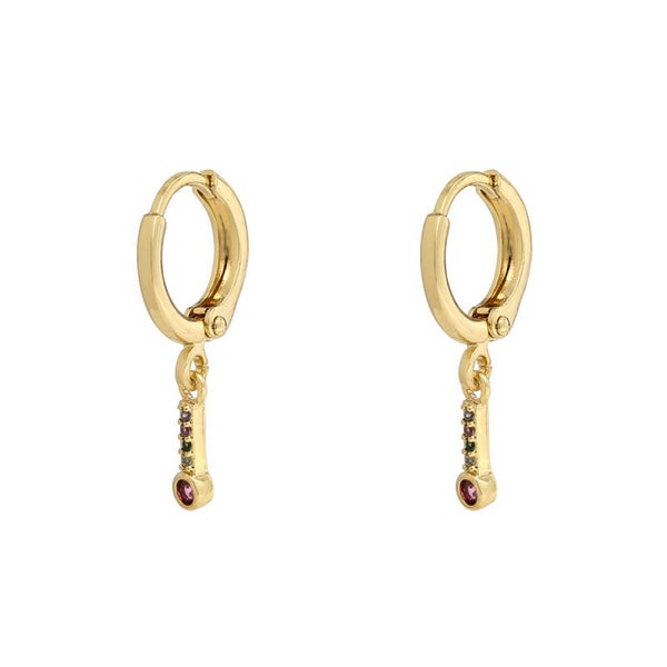 Hoops sparkling bar goud - multicolor