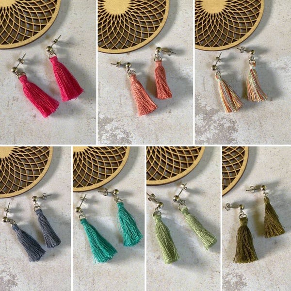 Oorbellen Tiny Tassel zilver