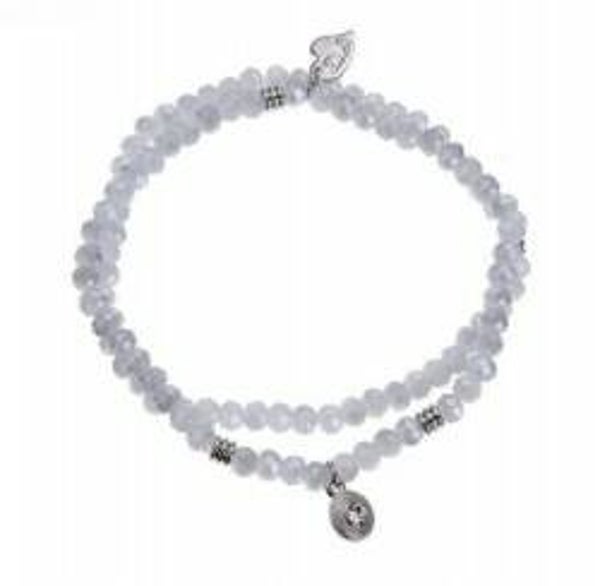 Sweet7 armband 2 in 1 lichtgrijs