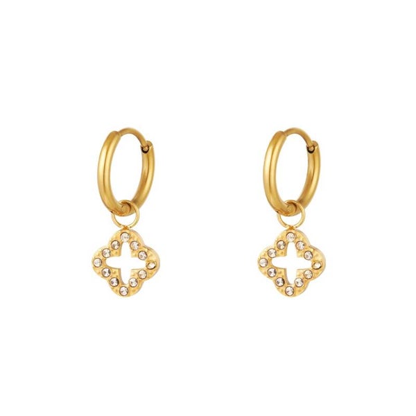 Hoops shiny clover goud