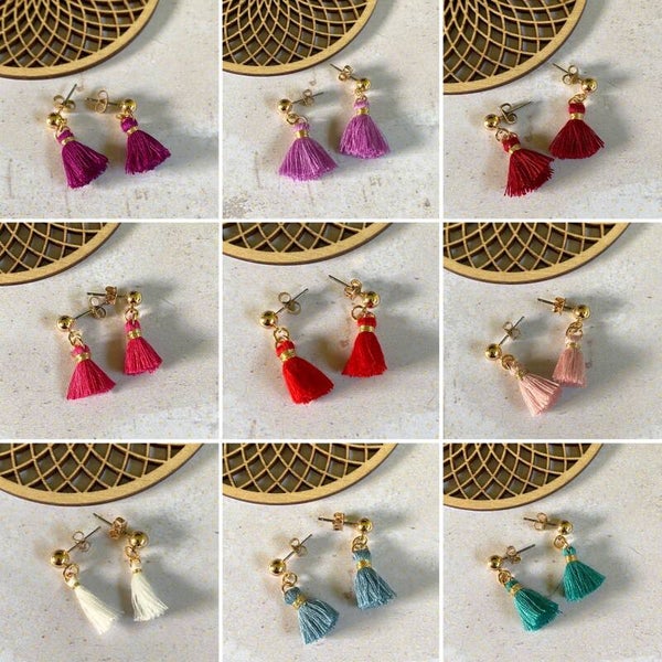 Oorbellen Tiny Tassel goud