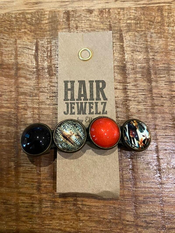 Hairjewelz color clip original Red Panther