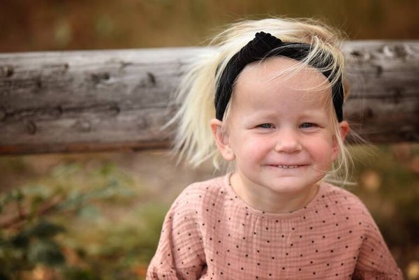 Baby/kids haarband bandeau Velvet Rib zwart