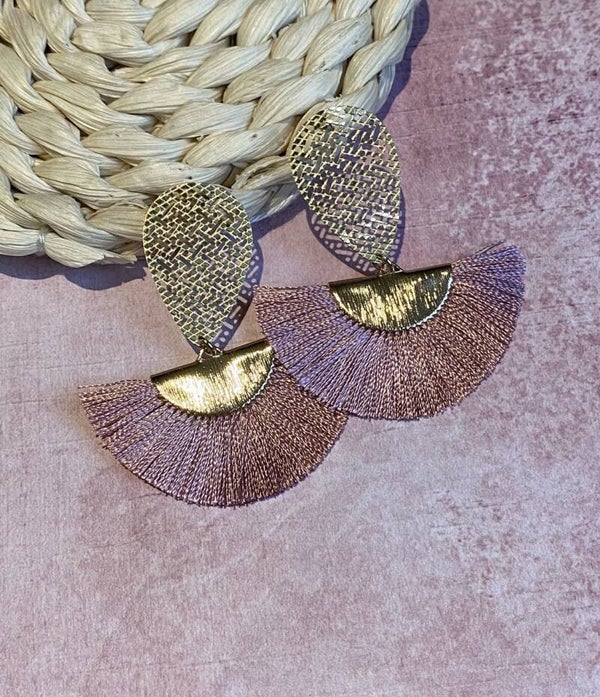 Oorbellen Fancy Fan mauve