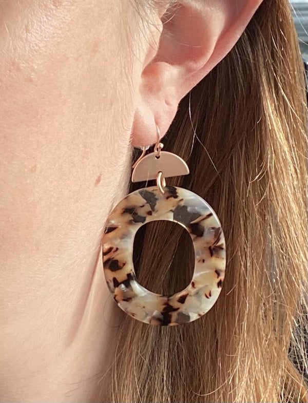 Oorbellen Resina ovaal