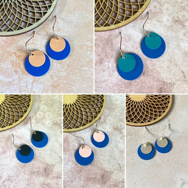 Oorbellen Billie kobalt blauw