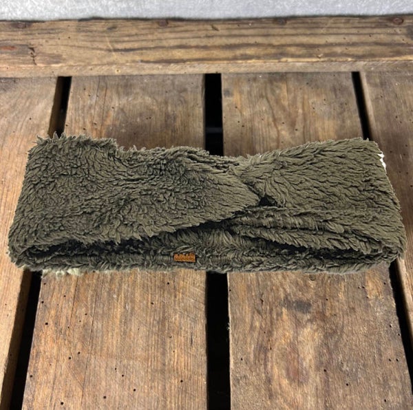 Hairjewelz haarband twist Teddy kaki