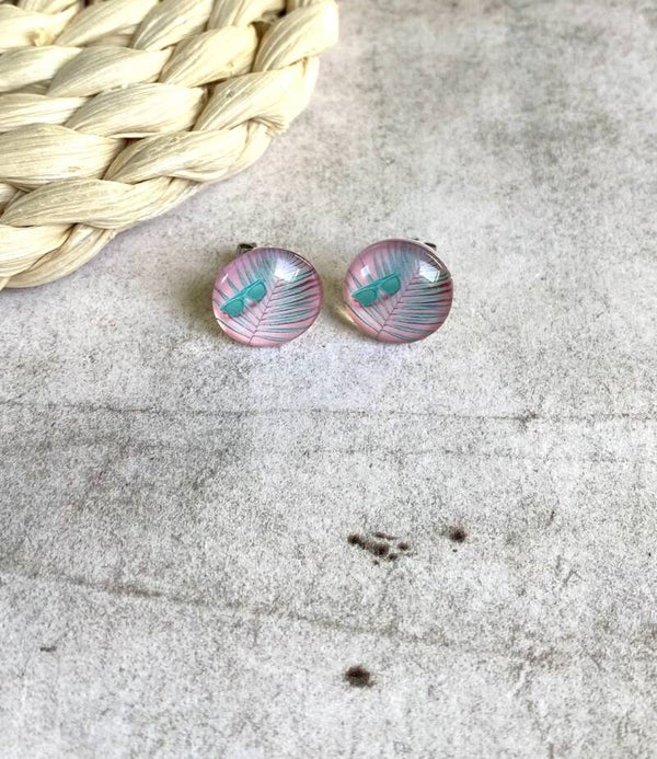 Studs Tropical Leaves