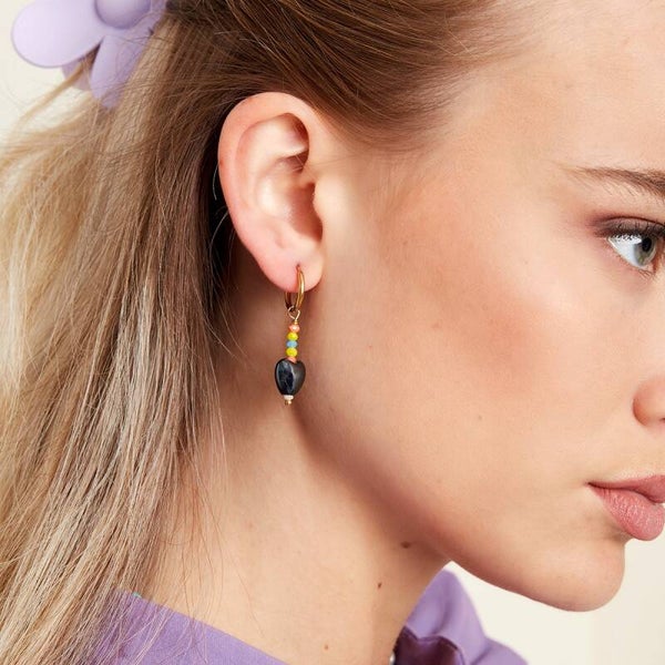 Hoops summergirls colorful hearts zwart