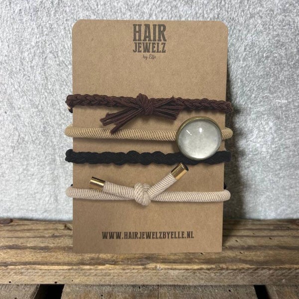 Hairjewelz colourbands haarelastieken Sunset Kiss