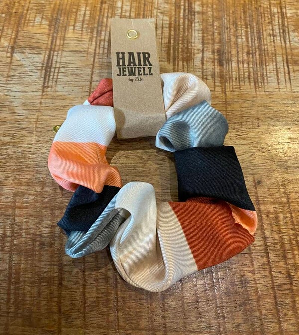 Hairjewelz scrunchie original Black Stripe