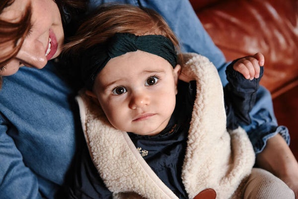 Baby/kids haarband bandeau Padded zwart