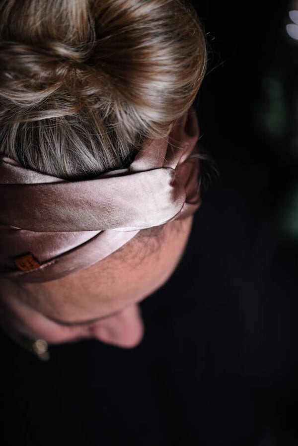 Hairjewelz haarband bandeau Satin Champagne