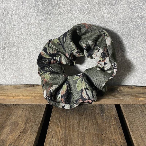 Hairjewelz scrunchie original Soul of Flowers groen