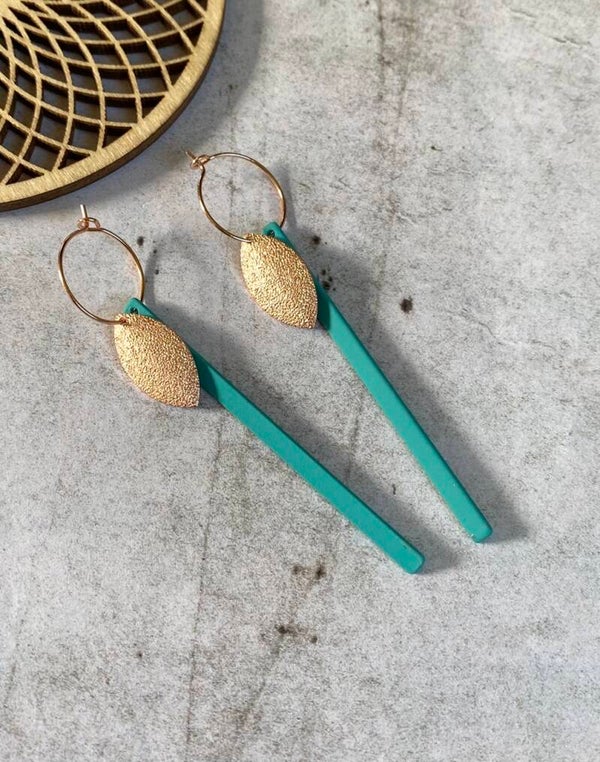 Hoops Fenna turquoise - rosé