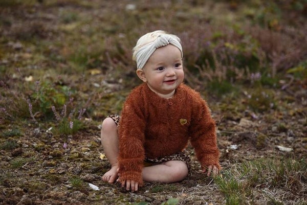 Baby/kids haarband bandeau Velvet Rib ecru