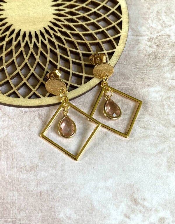 Oorbellen Amira roze