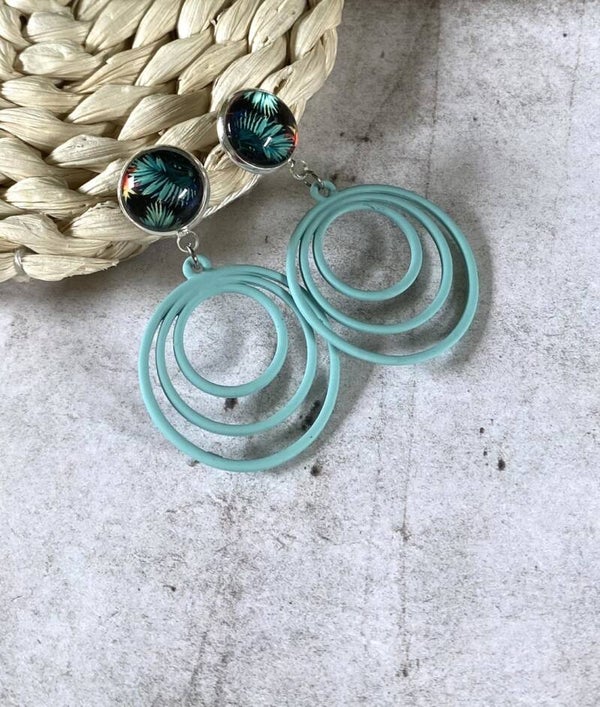 Oorbellen Izabella turquoise