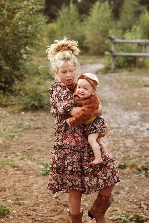 Baby/kids haarband bandeau Scuba cognac