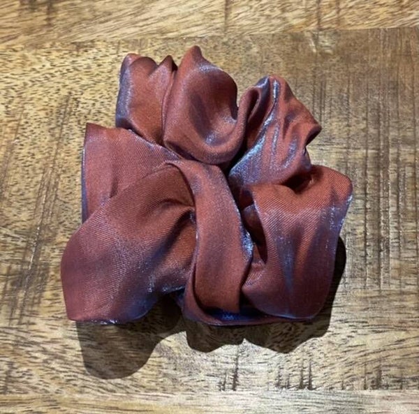 Scrunchie satin shine roest