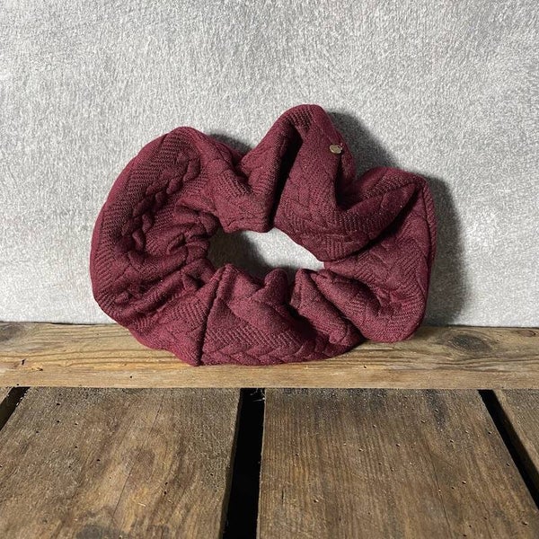 Hairjewelz scrunchie maxi Cably bordeaux