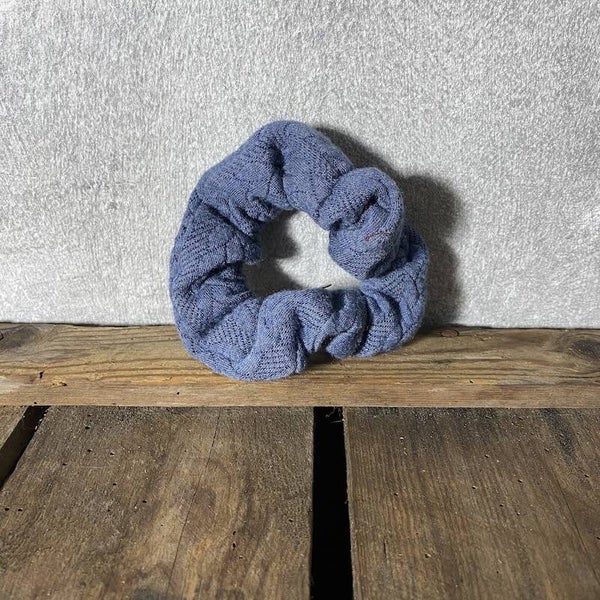 Hairjewelz scrunchie original Cably jeansblauw