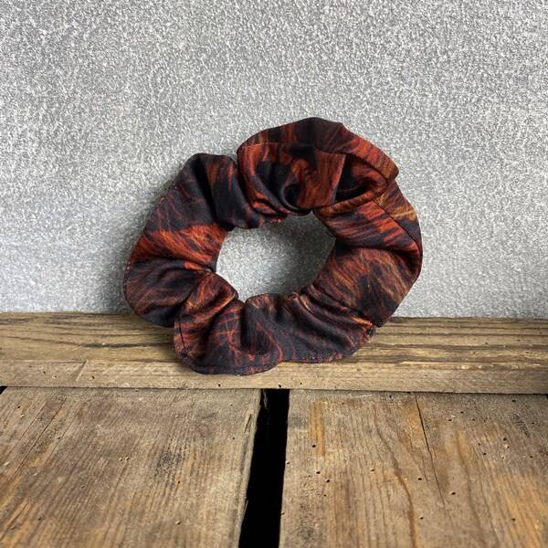Hairjewelz scrunchie original Secret Garden cognac