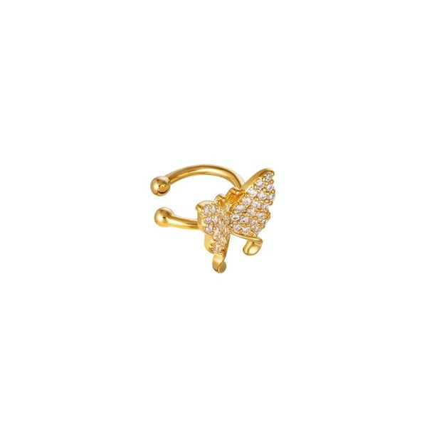 Ear cuff flying diamonds goud
