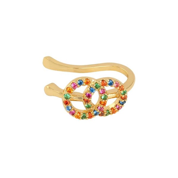 Ear cuff Chloe goud - multicolor
