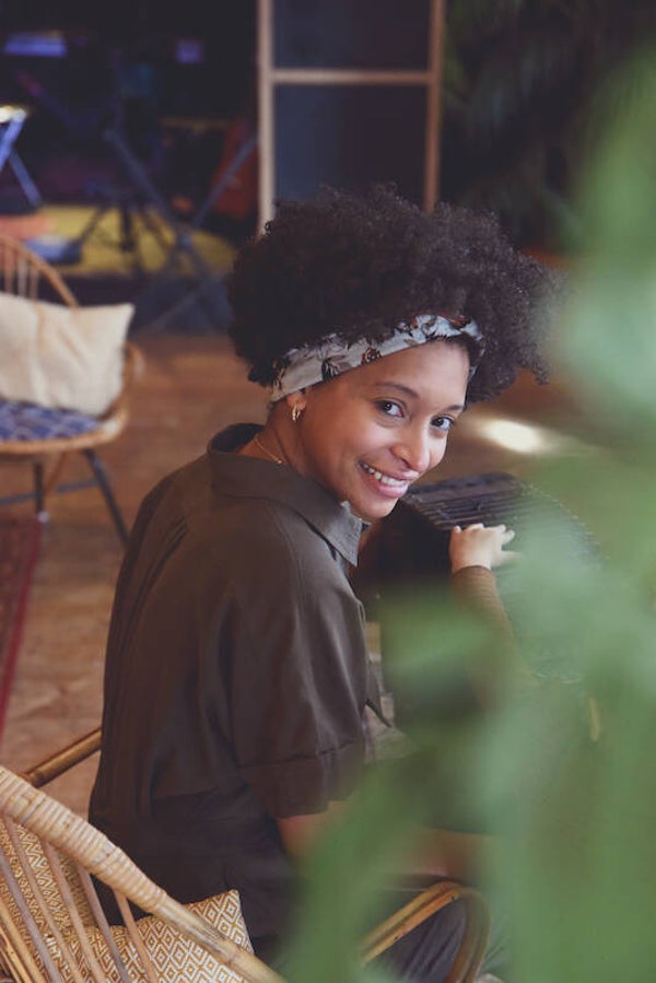 Hairjewelz haarband twist Soul of Flowers ecru