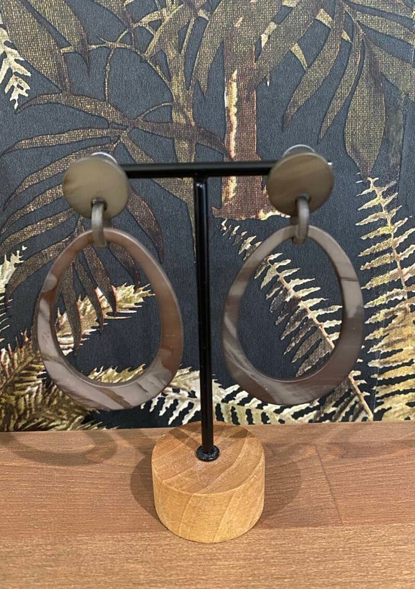 Just Bellani Style oorbellen ER01078 taupe