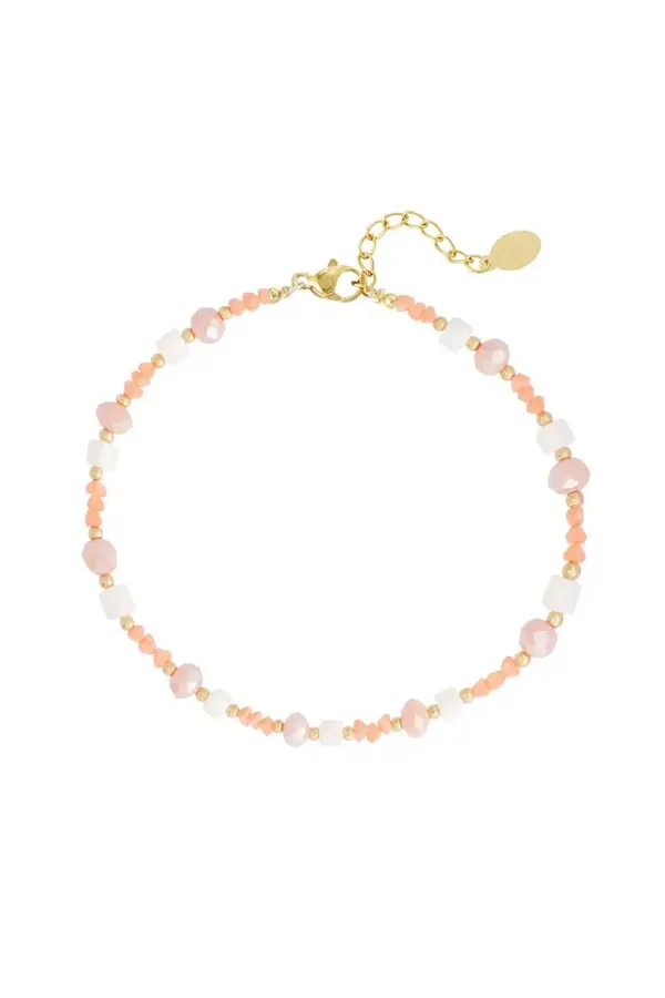 Enkelband beach vibe koraal