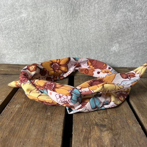 Hairjewelz haarband bandeau Floral Brown