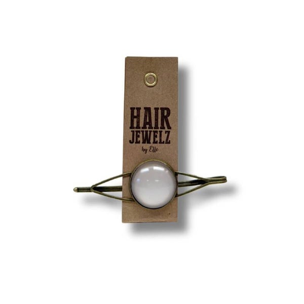 Hairjewelz color clip single Beige