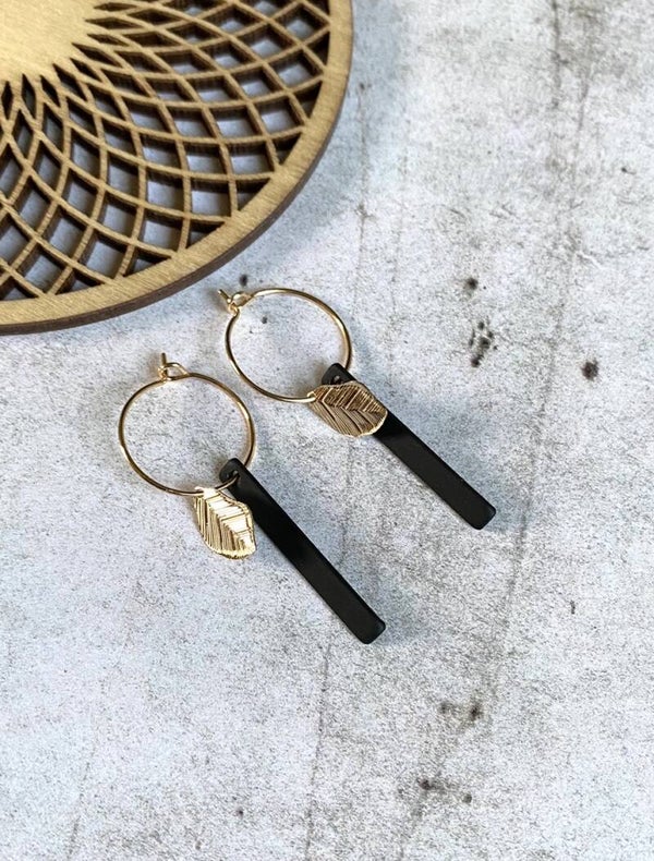 Hoops Amina zwart - goud